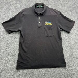 Outer Banks NASCAR Evergreen Speedway Polo Shirt Men's Size L Black USA